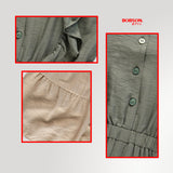 Bobson Japanese Ladies Basic Dress Boxy Fit 177035 (Light Green)