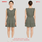 Bobson Japanese Ladies Basic Dress Boxy Fit 177035 (Light Green)