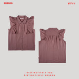 Bobson Japanese Ladies Basic Woven Shirt Relaxed Fit 177004 (Old Rose)