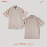 Bobson Japanese Men's Basic Woven Shirt Slim Fit 193916 (Beige)