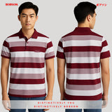 Bobson Japanese Men's Basic Collared Shirt Slim Fit 173392 (Maroon)