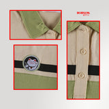 Bobson Japanese Ladies Basic Collared Shirt Relaxed Fit 184956 (Light Yellow)