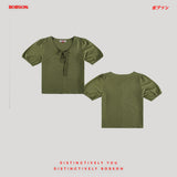 Bobson Japanese Ladies Basic Woven Shirt Boxy Fit 186931 (Green)