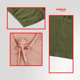 Bobson Japanese Ladies Basic Woven Shirt Boxy Fit 186931 (Pink)