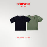 Bobson Japanese Ladies Basic Tees Boxy Fit 188440 (Light Green)
