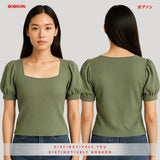 Bobson Japanese Ladies Basic Tees Boxy Fit 188440 (Light Green)