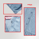 Bobson Japanese Ladies Basic Dress Regular Fit 182314 (Light Wash)