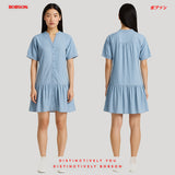Bobson Japanese Ladies Basic Dress Regular Fit 182314 (Light Wash)