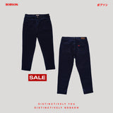 Bobson Japanese Ladies Basic Denim Pants Boyfriend Jeans 192150-U (Dark Shade)