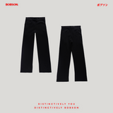 Bobson Japanese Ladies Basic Non-Denim Flared Pants 190915 (Black)