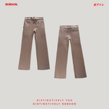 Bobson Japanese Ladies Basic Non-Denim Flared Pants 190915 (Brown)