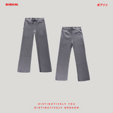 Bobson Japanese Ladies Basic Non-Denim Flared Pants 190915 (Gray)