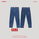 Bobson Japanese Ladies Basic Denim Pants Mom Jeans 190195-U (Light Shade)