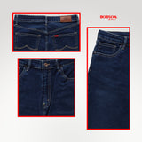 Bobson Japanese Ladies Basic Denim Pants Sailor Jeans 192175-U (Dark Shade)