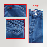 Bobson Japanese Ladies Basic Denim Pants Sailor Jeans 192124-U (Light Shade)