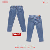 Bobson Japanese Ladies Basic Denim Pants Boyfriend Jeans 191713-U (Light Shade)