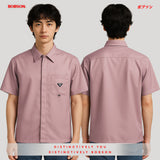 Bobson Japanese Men's Basic Woven Shirts Comfort Fit 158541 (Wood Rose)