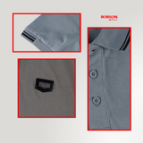 Bobson Japanese Men's Basic Collared Shirts Slim Fit 185582 (Slate)