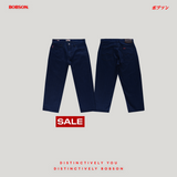 Bobson Japanese Men's Basic Denim Pants Relaxed Fitting Mid Waist 194089-U (Dark Shade)