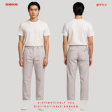 Bobson Japanese Men's Basic Non-Denim Chino Pants Mid Waist 194288 (Light Beige)