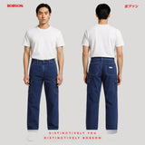 Bobson Japanese Men's Basic Denim Pants Cargo Jeans Mid Waist 194785 (Dark Shade)