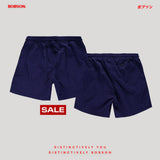 Bobson Japanese Men's Basic Non-Denim Jogger Short Mid Waist 198052 (Indigo)