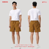 Bobson Japanese Men's Basic Non-Denim Jogger Short Mid Waist 198052 (Mustard)