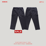 Bobson Japanese Men's Basic Non-Denim Cargo Pants Mid Waist 195647-U (Dark Gray)