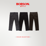 Bobson Japanese Men's Basic Non-Denim Chino Pants Mid Waist 199932-U (Brown)