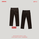 Bobson Japanese Men's Basic Non-Denim Chino Pants Mid Waist 199932-U (Brown)