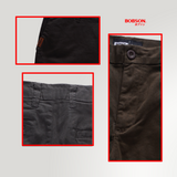 Bobson Japanese Men's Basic Non-Denim Chino Pants Mid Waist 199932-U (Gray)