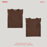 Bobson Japanese Ladies Basic Woven Shirt Boxy Fit 186702 (Khaki)