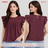 Bobson Japanese Ladies Basic Woven Shirt Boxy Fit 186713 (Old Rose)