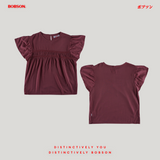 Bobson Japanese Ladies Basic Woven Shirt Boxy Fit 186713 (Old Rose)