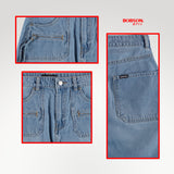 Bobson Japanese Ladies Basic Denim Cargo Skirt 190849 (Dark Shade)