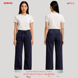 Bobson Japanese Ladies Basic Denim Pants Straight Cut 197257 (Dark Shade)