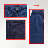 Bobson Japanese Ladies Basic Denim Pants Straight Cut 197257 (Medium Shade)