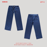 Bobson Japanese Ladies Basic Denim Pants Straight Cut 197257 (Medium Shade)