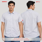Bobson Japanese Men's Basic Woven Shirt Comfort Fit 205701 (Gray)
