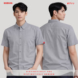 Bobson Japanese Men's Basic Woven Shirt Comfort Fit 205773 (Gray)