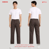 Bobson Japanese Men's Basic Non-Denim Chino Pants 199973-U (Dark Brown)