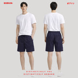 Bobson Japanese Men's Basic Non-Denim Jogger Short Mid Waist 199404 (Indigo)
