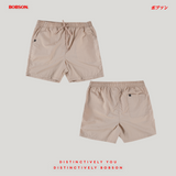 Bobson Japanese Men's Basic Non-Denim Jogger Short Mid Waist 199404 (Light Beige)