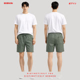 Bobson Japanese Men's Basic Non-Denim Jogger Short Mid Waist 199404 (Sage)
