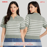 Bobson Japanese Ladies Basic Collared Shirt Slim Fit 204579 (Taupe)