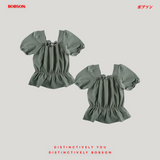 Bobson Japanese Ladies Basic Woven Shirt Boxy Fit 176438-U (Light Green)