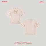 Bobson Japanese Ladies Basic Woven Shirt Relaxed Fit 186922 (Beige)