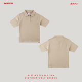 Bobson Japanese Ladies Basic Collared Shirt Regular Fit 205751 (Beige)