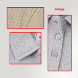 Bobson Japanese Ladies Basic Collared Shirt Regular Fit 205751 (Gray)
