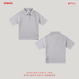 Bobson Japanese Ladies Basic Collared Shirt Regular Fit 205751 (Gray)